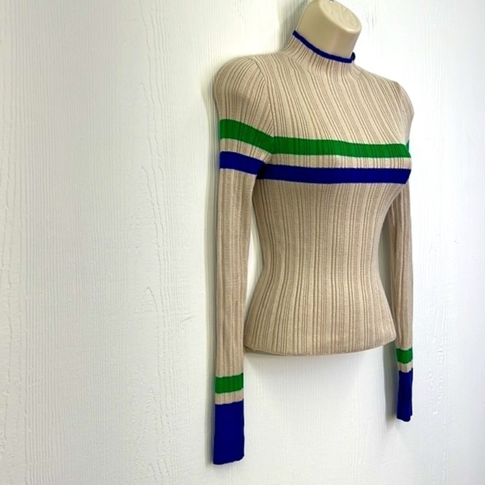Urban Outfitters - BDG Kiara Open Back Stripe Sweater With Thumb Openings SZ XS - Picture 4 of 13